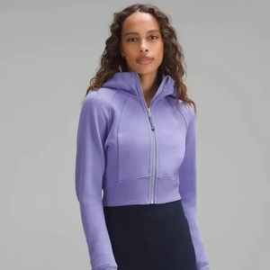 Dark Lavender cropped half zip